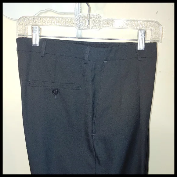 Black Hagar Pleated Dress Pants, 33x32 - Picture 3 of 8